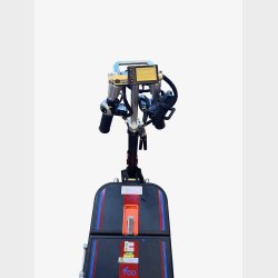 Foldbar mobil elscooter med aftagelige armln